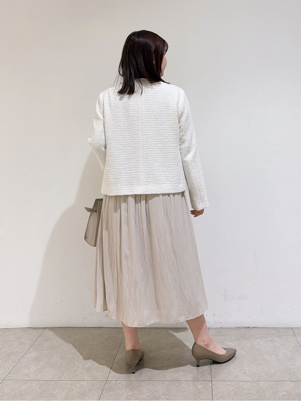 emikaさんの「INDIVI｜【セレモニー／洗える】ミックスツイードライトジャケット」を使ったコーディネート