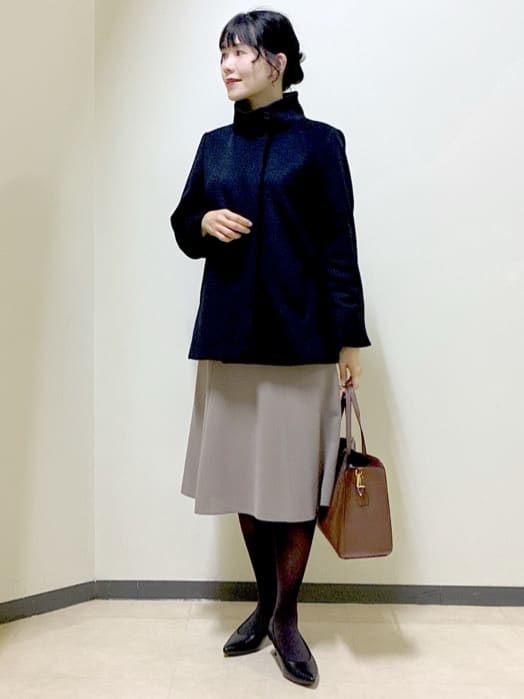  beni_gingerさんの「Reflect｜【SS-4Lサイズ／衿が顔に当たらない◎】スタンドネックミドルコート」を使ったコーディネート