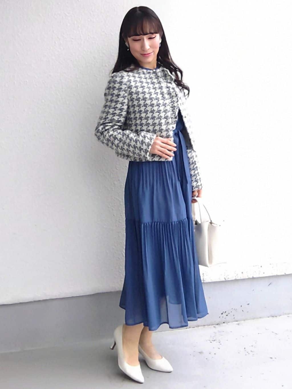 keinaさんの「SunaUna｜【COLLECTION LINE】ツイードラッフルジャケット」を使ったコーディネート