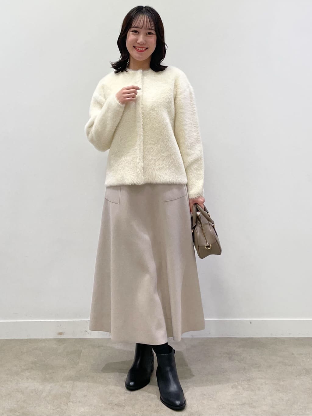 yukariさんの「Dessin｜メルトンジャージフレアスカート」を使ったコーディネート