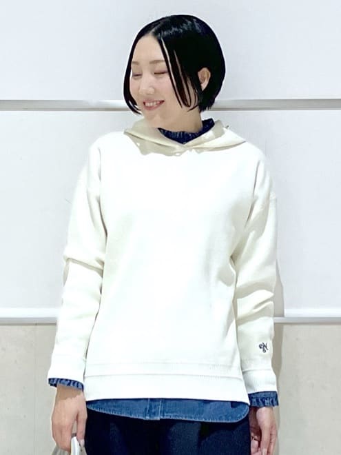 eriko さんの「Dessin｜【洗える／体型カバー】ちょうどいいニットパーカ」を使ったコーディネート