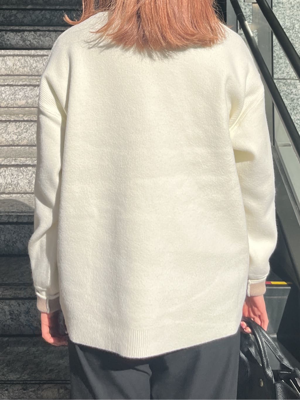 HANNAさんの「OPAQUE.CLIP｜サイド編地切替ニットトップス／セットアップ対応【洗濯機OK】」を使ったコーディネート