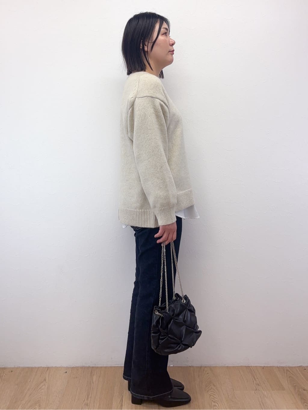 Takeさんの「OPAQUE.CLIP｜リラクシークルーネックニット【洗濯機OK】」を使ったコーディネート