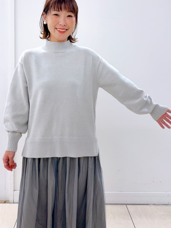 Osawaさんの「Dessin｜【洗える】ニットチュールドッキングワンピース」を使ったコーディネート