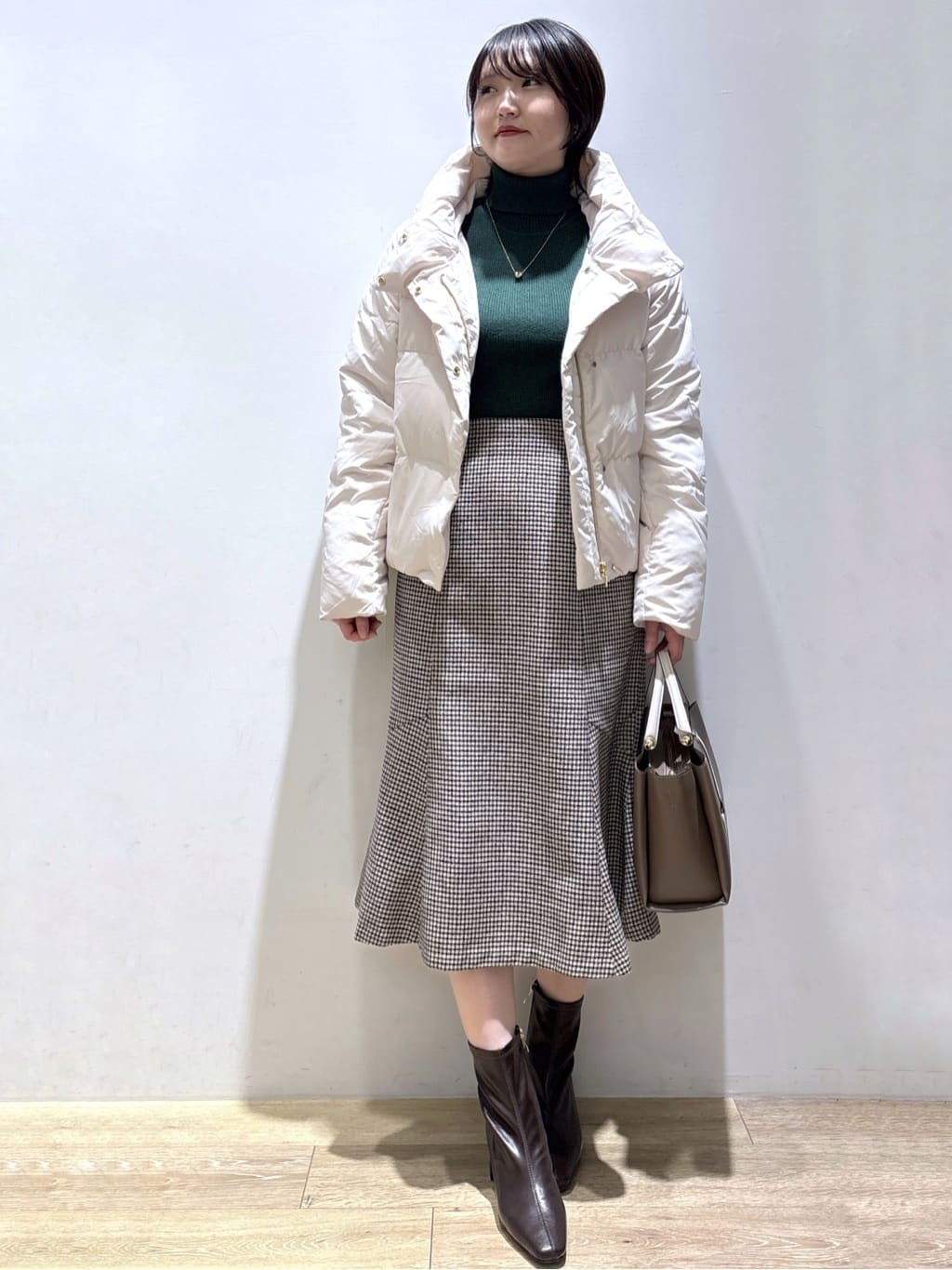 mizukiさんの「index｜KAWADAダウンショートコート【撥水／洗濯機OK／静電気防止裏地】《XS～LL》」を使ったコーディネート