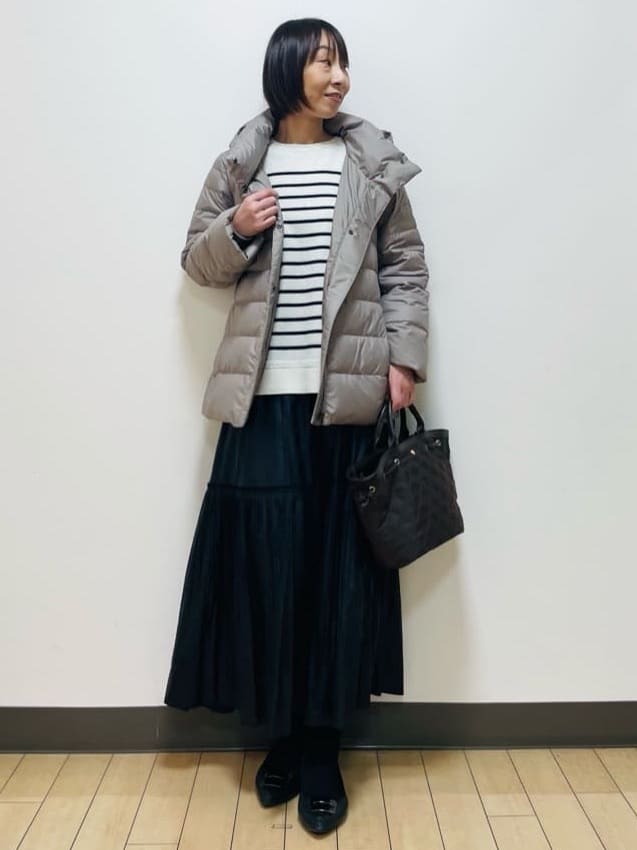 Riiさんの「Reflect｜【腰周りすっきり◎】プリーツギャザースカート」を使ったコーディネート