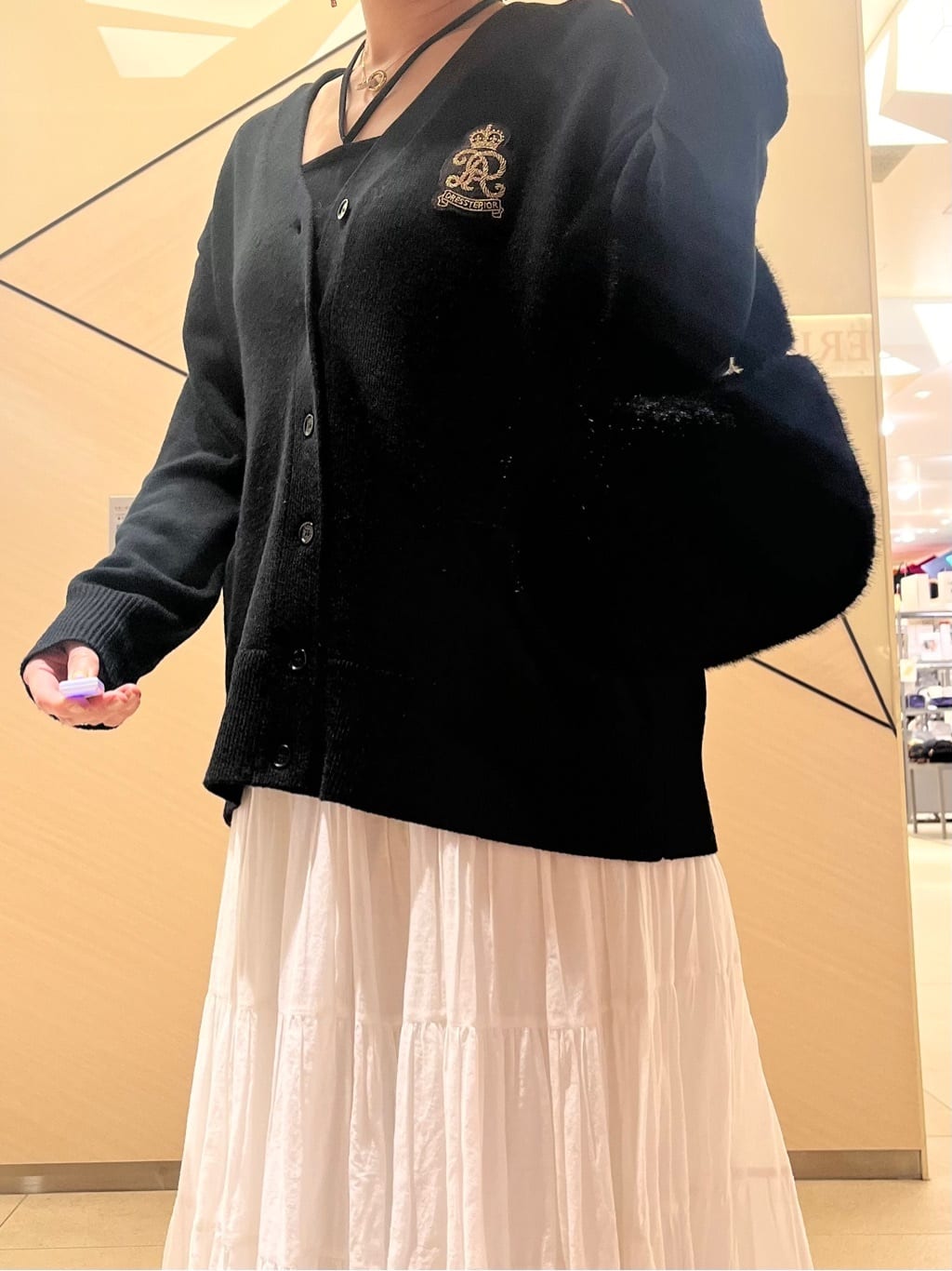 yahataさんの「DRESSTERIOR｜レタードニットカーディガン」を使ったコーディネート