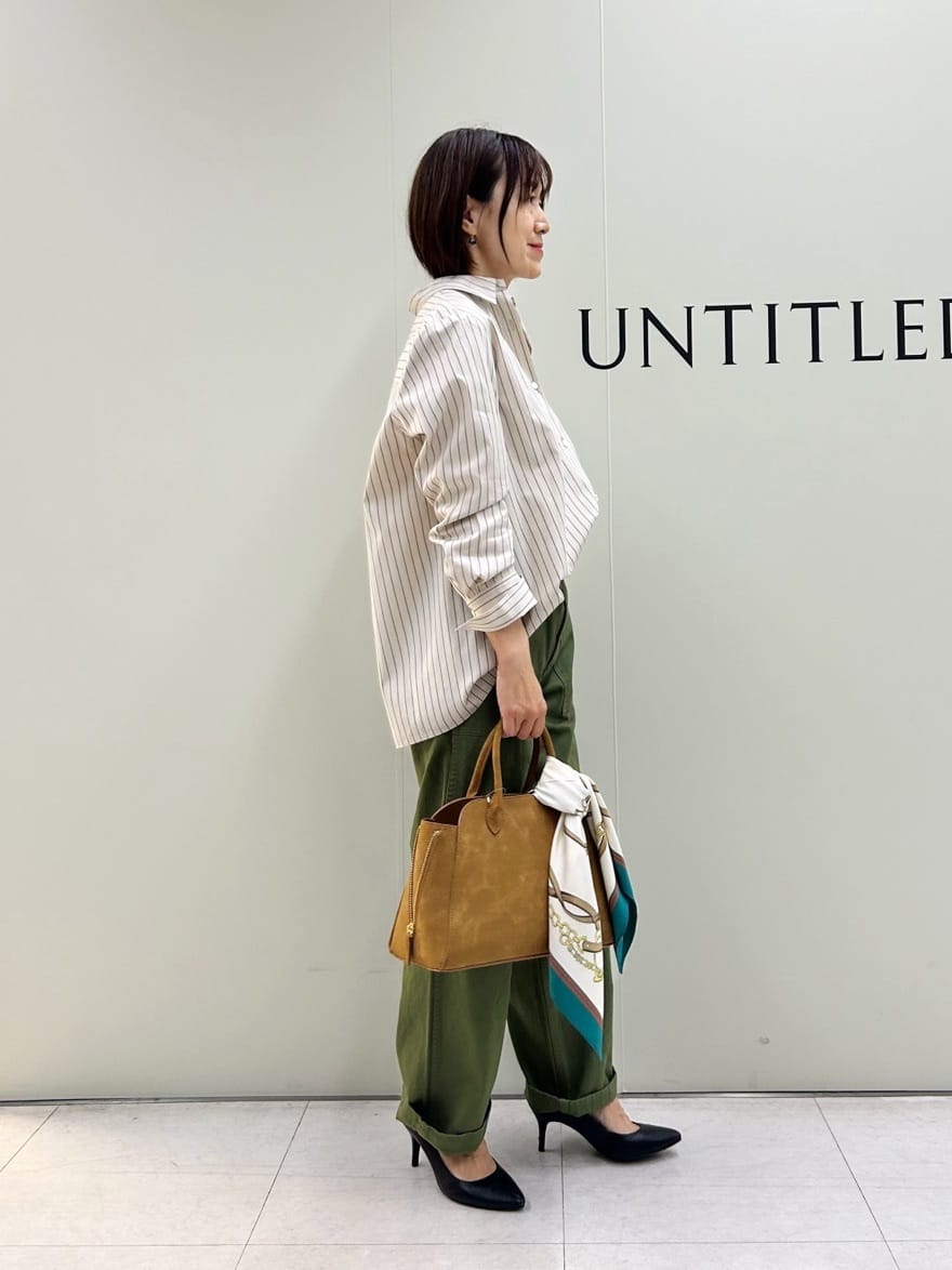 Mikiさんの「UNTITLED｜【コットン100/洗える】サテンベイカーパンツ」を使ったコーディネート