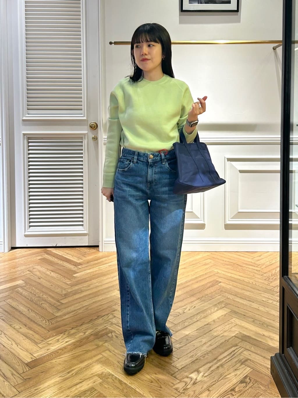 cocoさんの「DRESSTERIOR｜◆ウォッシャブルコットンカシミヤプルオーバーニット」を使ったコーディネート