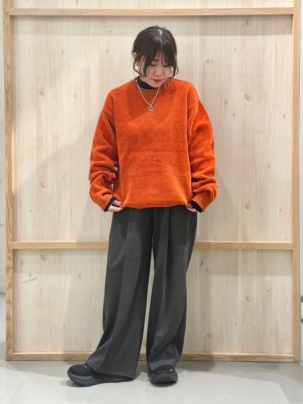 nanaさんの「THE SHOP TK｜【すっきり見えシルエット】上品ふわもこ中綿ブルゾン」を使ったコーディネート