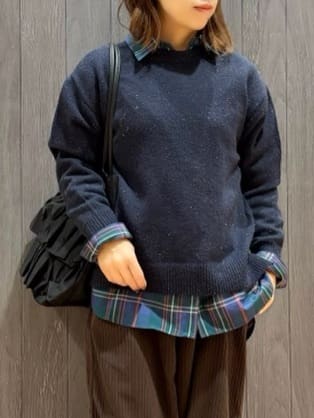 meiさんの「SHOO･LA･RUE｜【S-LL/洗濯機可】さりげないラメが上品　クルーネックニット」を使ったコーディネート