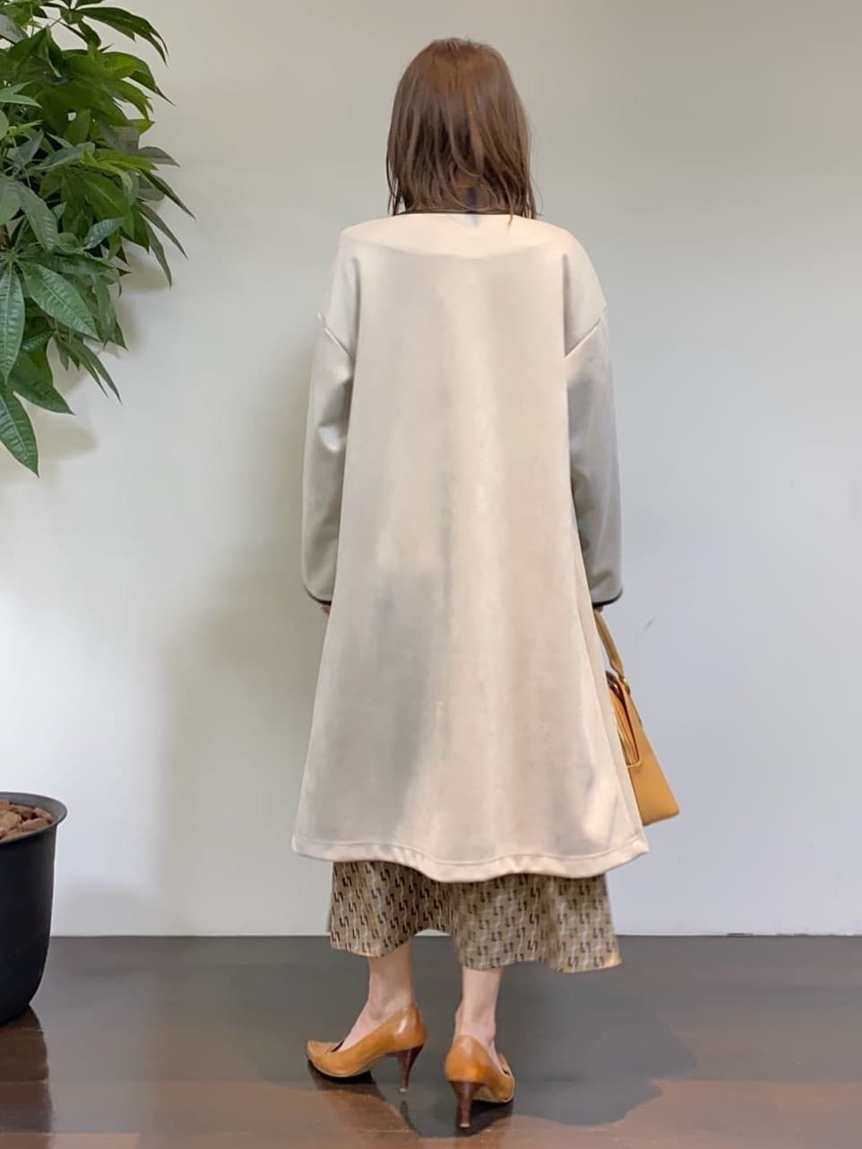 tomoさんの「UNTITLED｜【ウエストリボン/前開きボタン/レトロモダン】チェーン柄フレアワンピース」を使ったコーディネート
