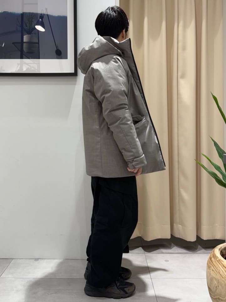 はさんの「THE SHOP TK｜【軽くて、暖かい】SORONA／ソロナ 中綿ブルゾン 防風/軽量/洗濯機OK/フード脱着可」を使ったコーディネート