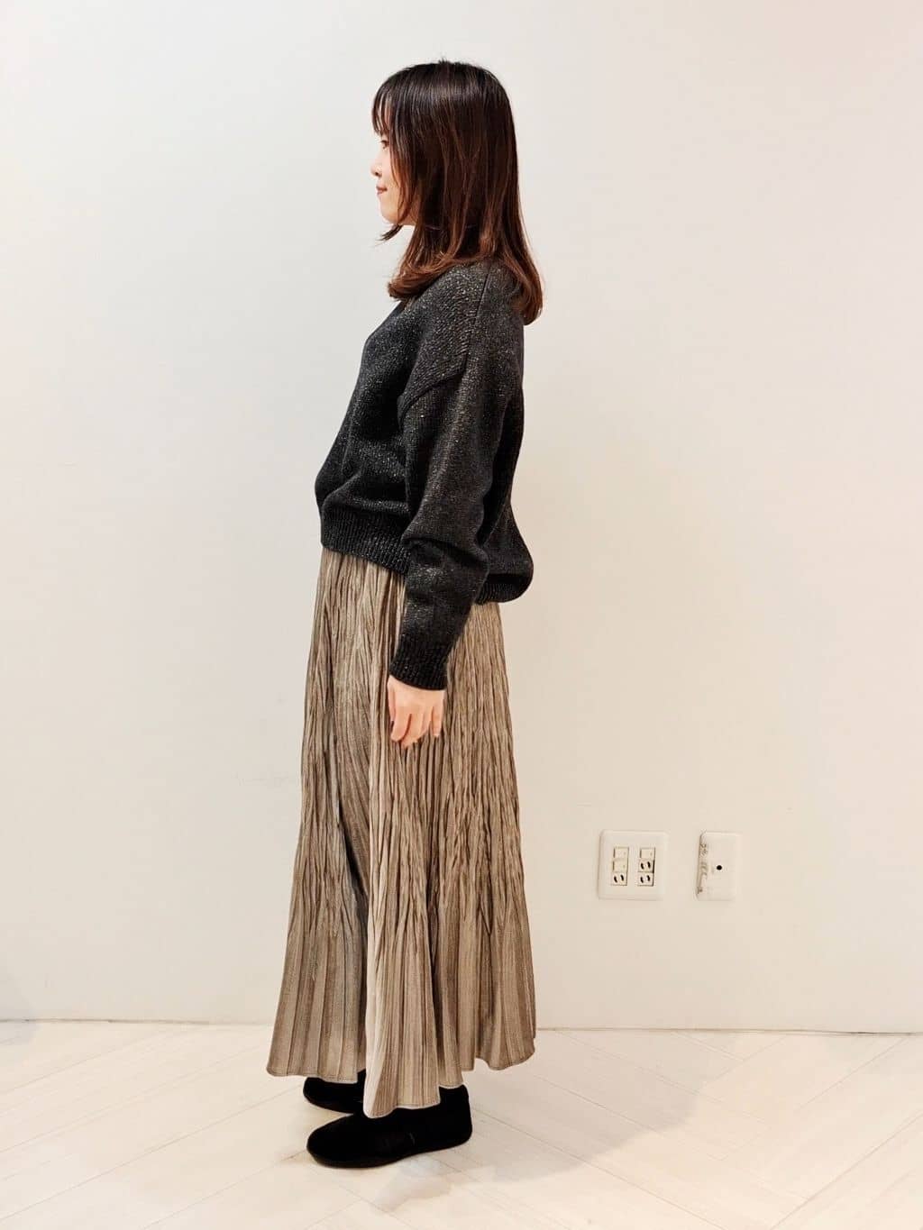 YuKaRiさんの「UNTITLED｜【セットアップ可/ゆったり】ウール混ラメニット」を使ったコーディネート