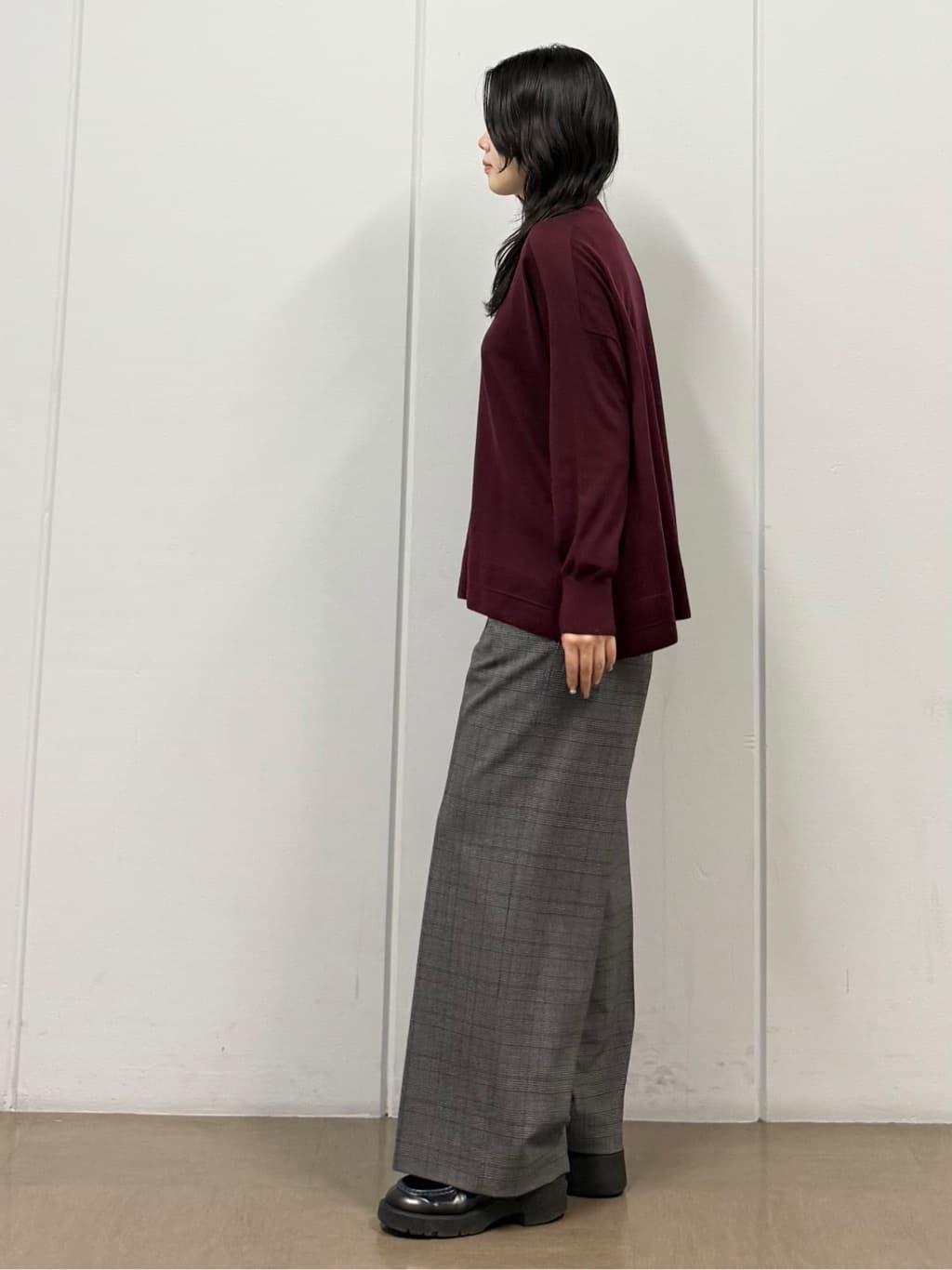 mizukiさんの「INDIVI｜【洗える／毛玉になりにくい】エクストラファインウール ハイネックニット」を使ったコーディネート
