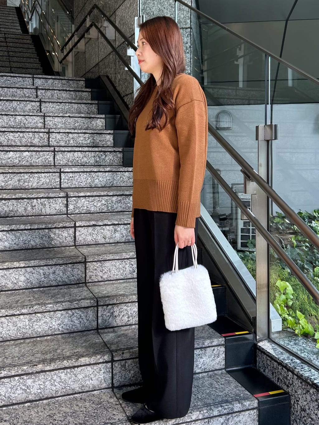 Risaさんの「OPAQUE.CLIP｜イージーフレアパンツ【洗濯機OK】」を使ったコーディネート