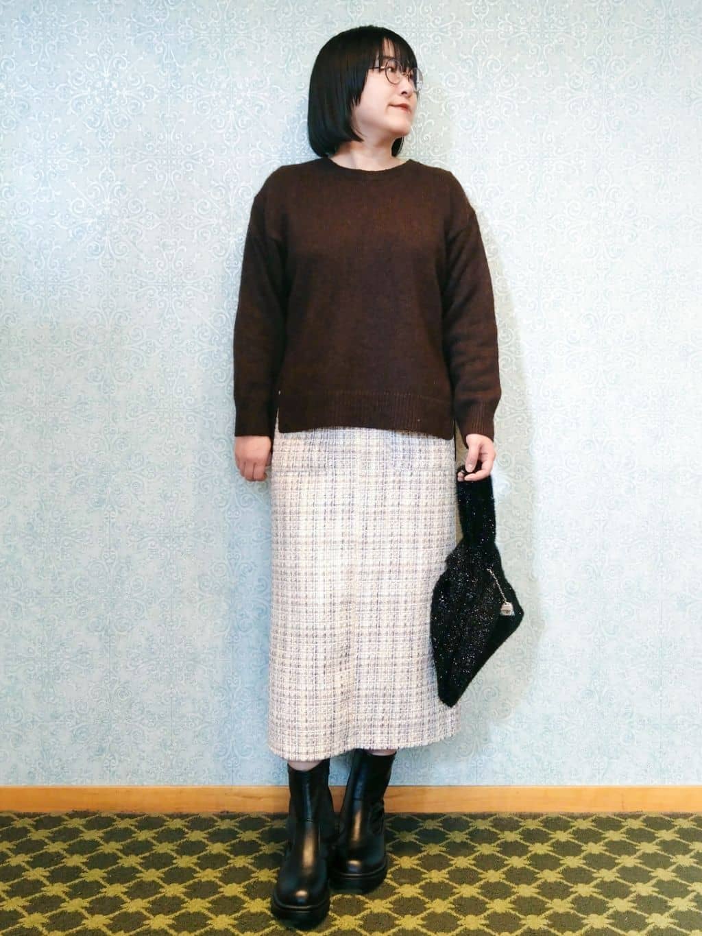 みいさんの「index｜リラクシークルーネックニット【洗濯機OK】」を使ったコーディネート