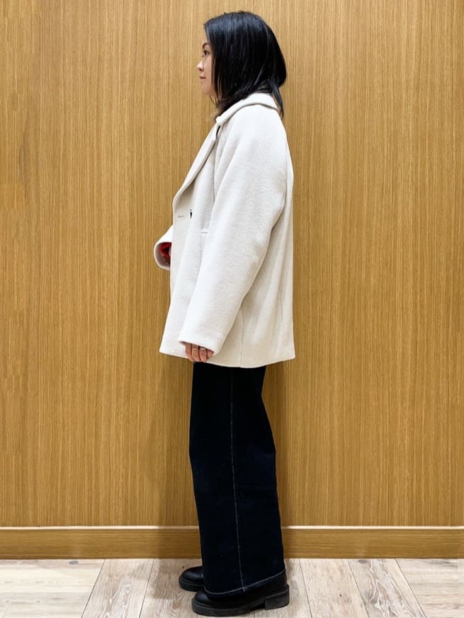 aさんの「OPAQUE.CLIP｜カシミヤブレンドウールミドルピーコート」を使ったコーディネート