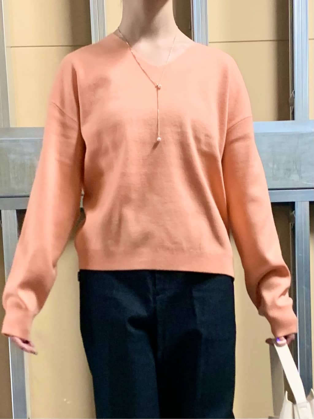 sahoさんの「THE SHOP TK｜【S-XLサイズ/上品見えが叶う】Vネックニット/洗濯機OK」を使ったコーディネート