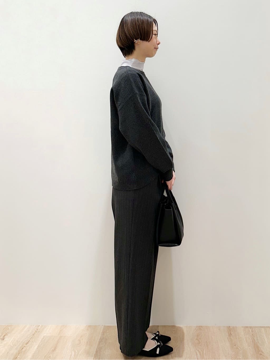 yurieさんの「OPAQUE.CLIP｜サイド編地切替ニットトップス／セットアップ対応【洗濯機OK】」を使ったコーディネート