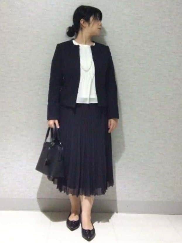 sakoさんの「Reflect｜【SS-4Lサイズ／フォーマル／セットアップ可】ツイードジャケット」を使ったコーディネート