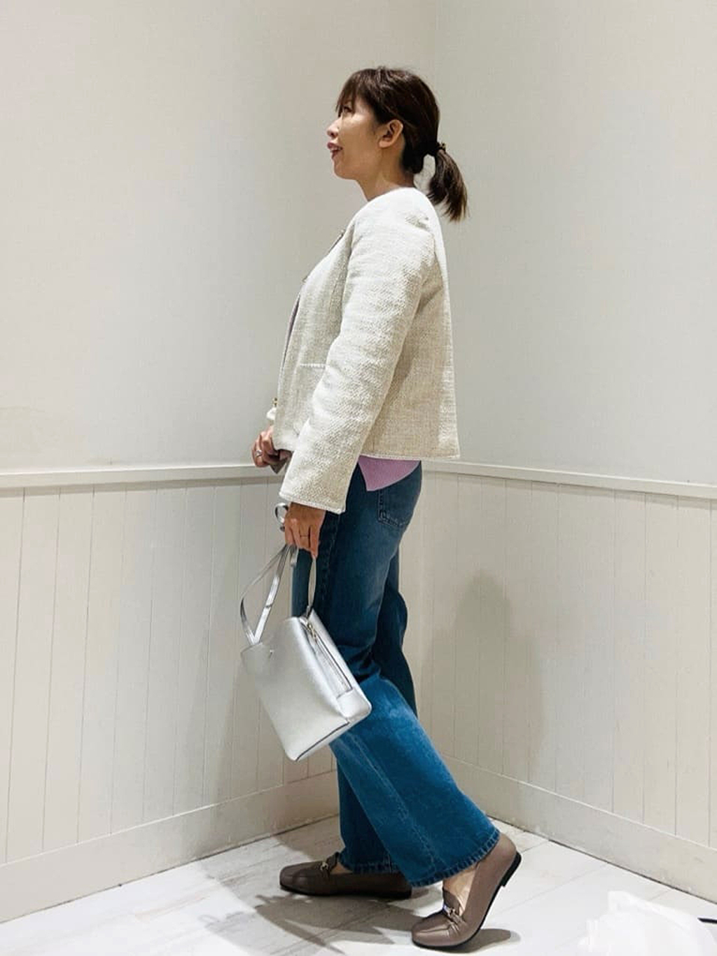 Kyonさんの「SHOO･LA･RUE｜【軽量/高レビュー】見た目よりもたっぷり入る ふわっと軽い3層ショルダー」を使ったコーディネート