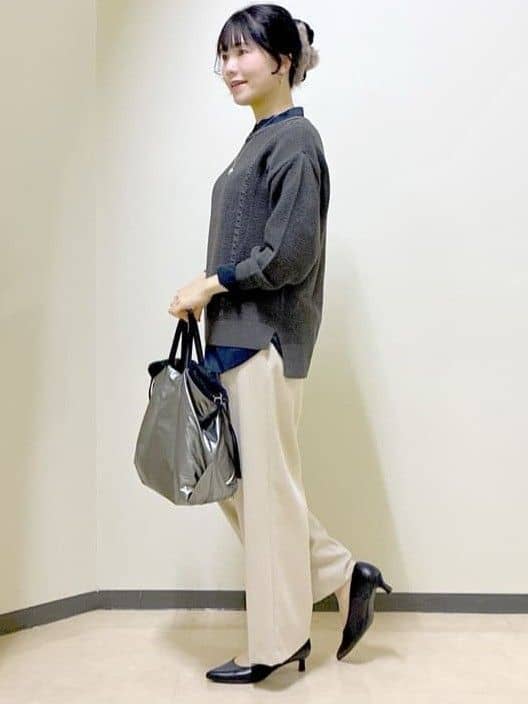  beni_gingerさんの「Reflect｜【パンツ合わせにぴったり◎】ゆったりオフボディニット」を使ったコーディネート
