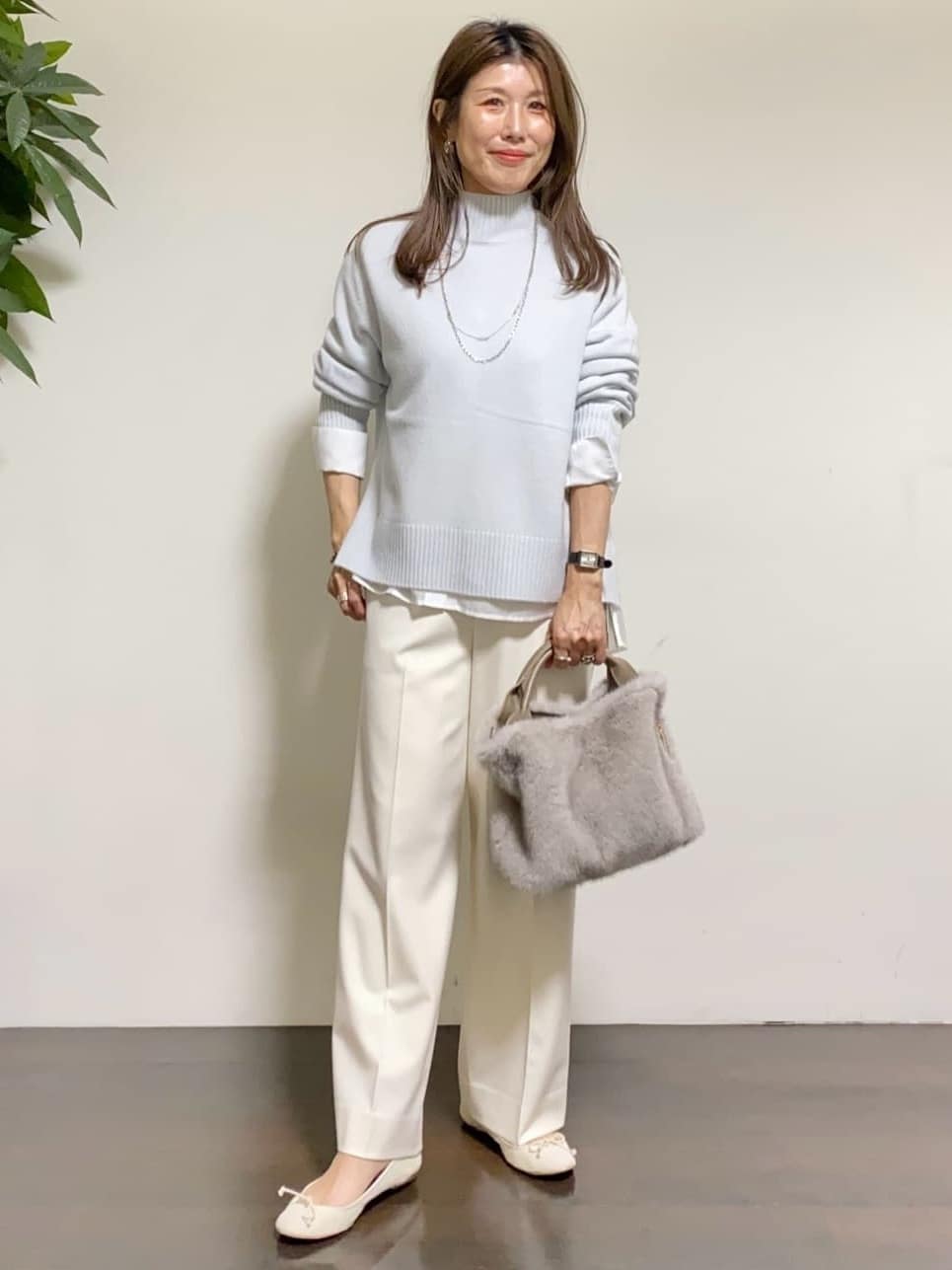 tomoさんの「UNTITLED｜【8色展開/洗える】ウールカシミヤ ハイネックニット」を使ったコーディネート