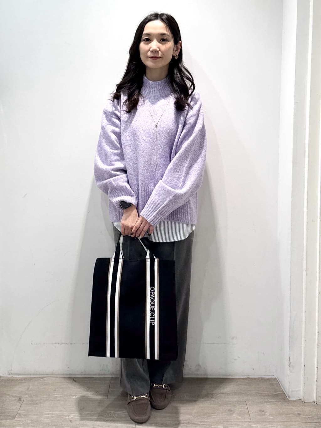 yuicciさんの「OPAQUE.CLIP｜ふわふわハイネックニット【洗濯機OK】」を使ったコーディネート