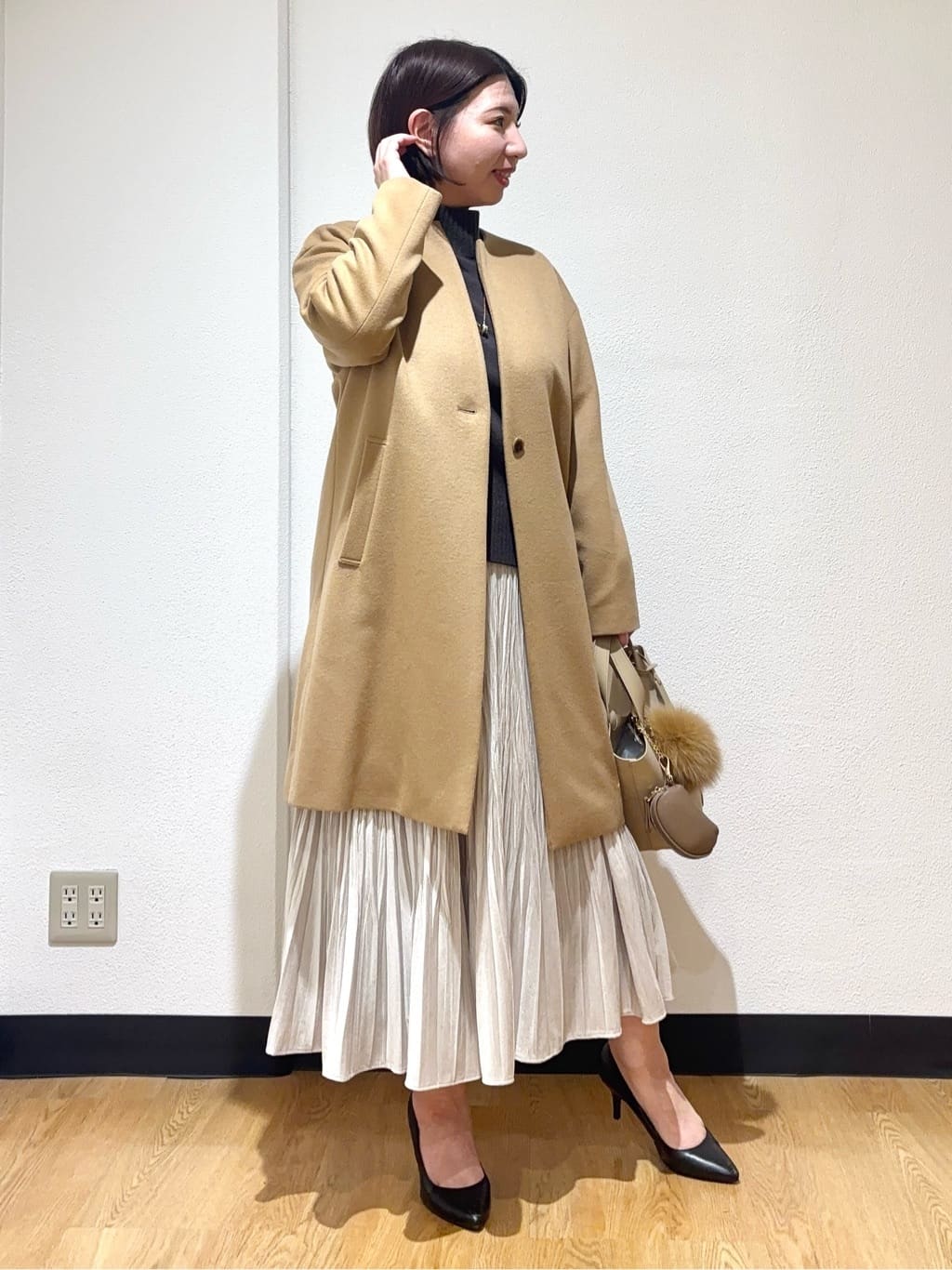 MIKIKOさんの「UNTITLED｜【8色展開/洗える】ウールカシミヤ ハイネックニット」を使ったコーディネート