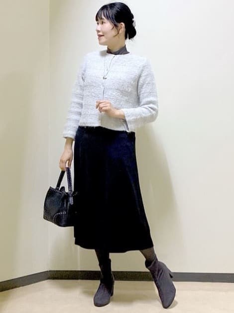  beni_gingerさんの「Reflect｜【お食事会やお出かけに◎】ふんわりジャカード編みカーディガン」を使ったコーディネート