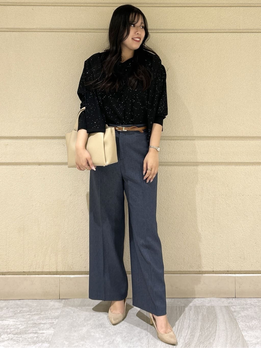Momokaさんの「COUP DE CHANCE｜【手洗い可】ストレートワイドパンツ」を使ったコーディネート