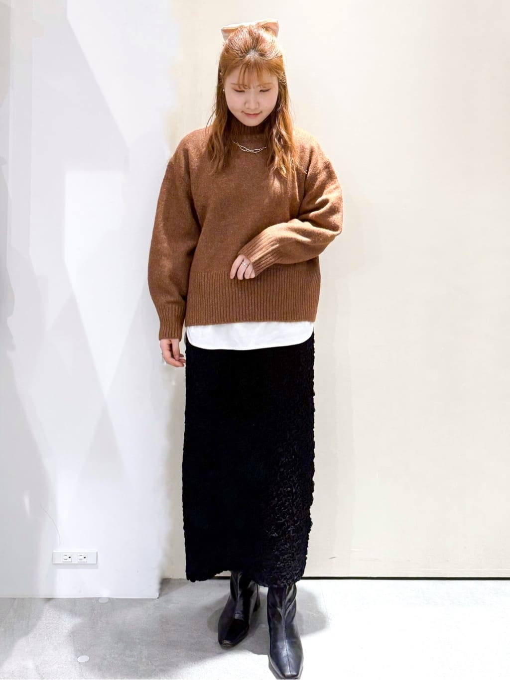 sayaさんの「OPAQUE.CLIP｜ふわふわハイネックニット【洗濯機OK】」を使ったコーディネート