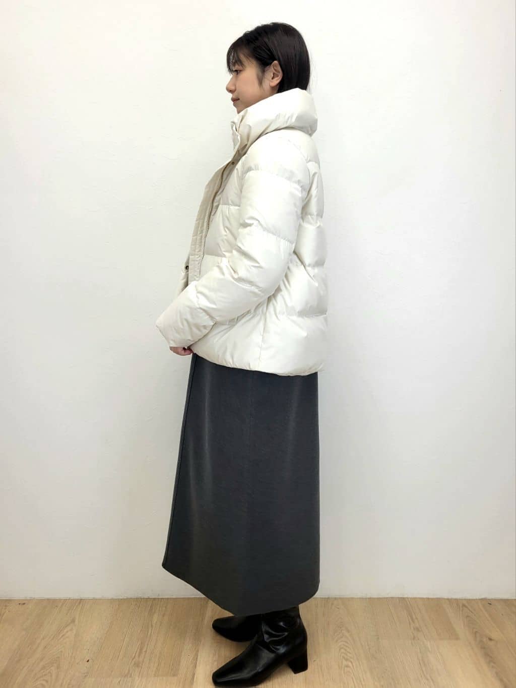 LISAさんの「OPAQUE.CLIP｜撥水ショートダウン【防風／抗菌防臭／洗濯機洗い可】《SS～LL》」を使ったコーディネート