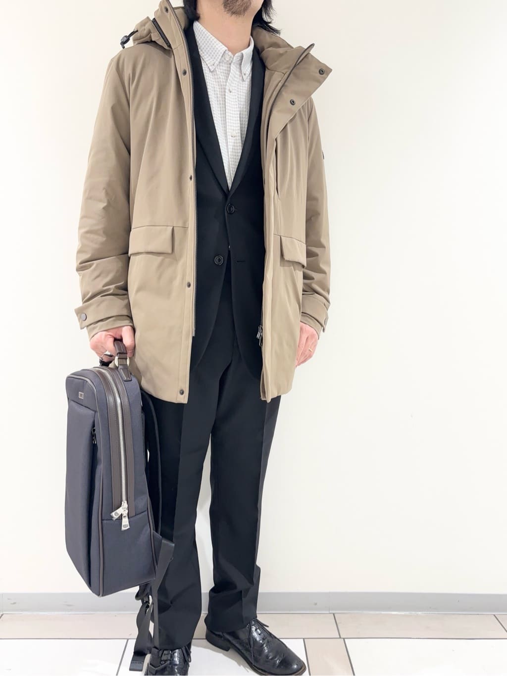 及川さんの「TAKEO KIKUCHI｜【None Of Stress】ストレッチ ダウンブルゾン」を使ったコーディネート