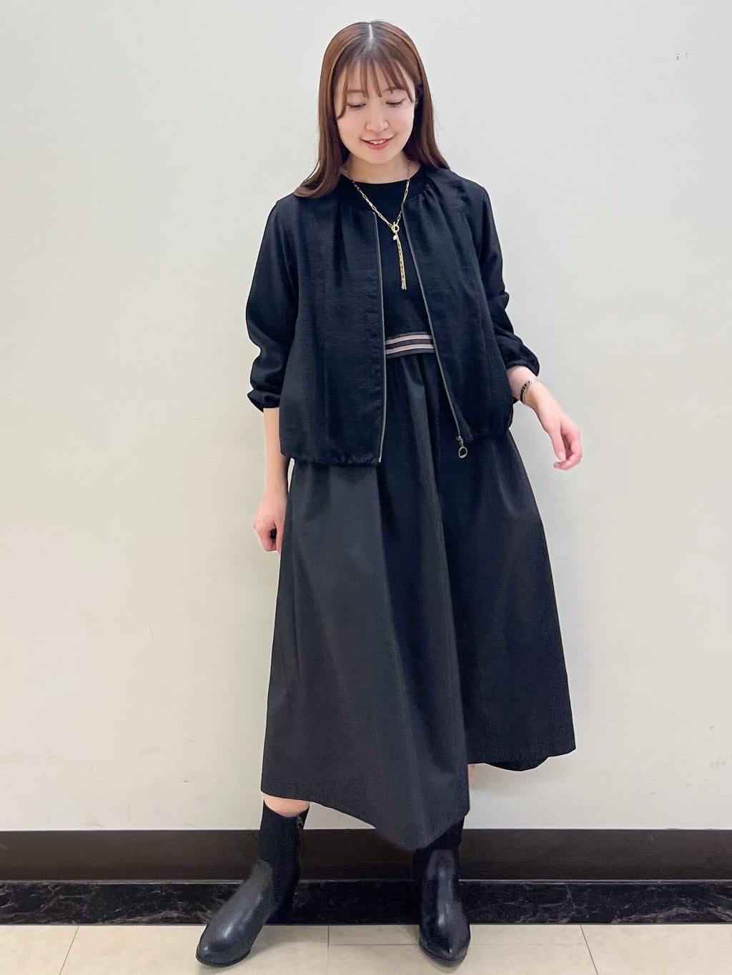 mikikoさんの「Reflect｜【ライトアウター／ゆったり羽織れる／気軽な羽織りに◎】ライトブルゾン」を使ったコーディネート