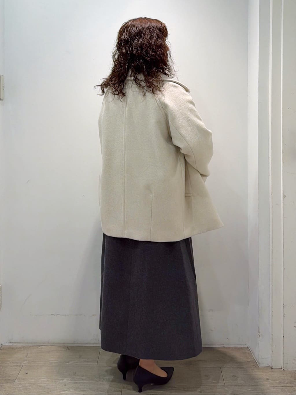 sumicaさんの「OPAQUE.CLIP｜カシミヤブレンドウールミドルピーコート」を使ったコーディネート