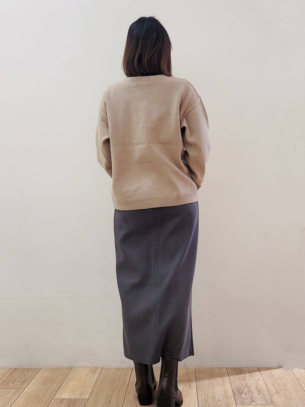 yuyuさんの「OPAQUE.CLIP｜サイド編地切替ニットトップス／セットアップ対応【洗濯機OK】」を使ったコーディネート