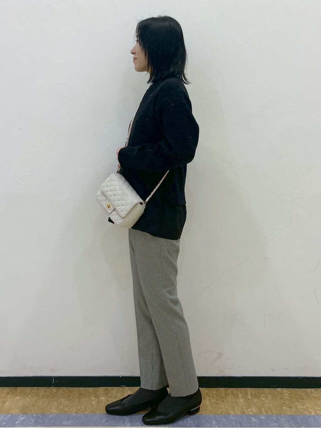 su.さんの「index｜モックネックボクシーラメニット【洗濯機OK】《7col》」を使ったコーディネート