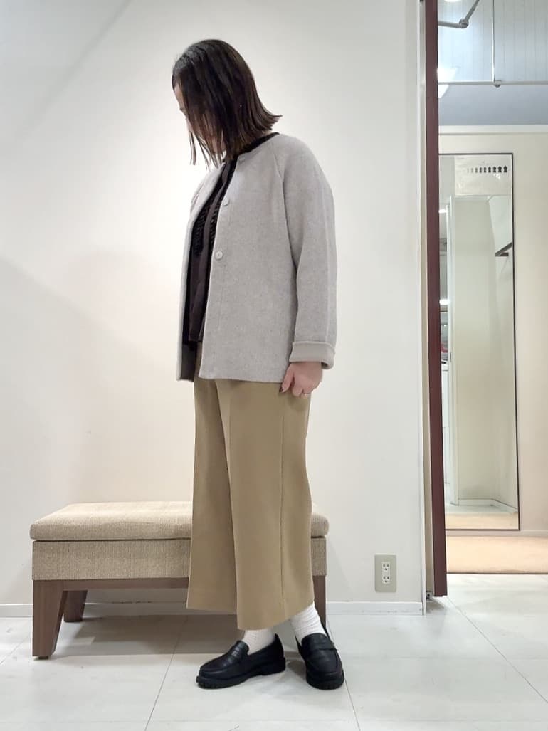 YUIさんの「UNTITLED｜【軽アウター/ミドル丈】ウールニットコーディガン」を使ったコーディネート