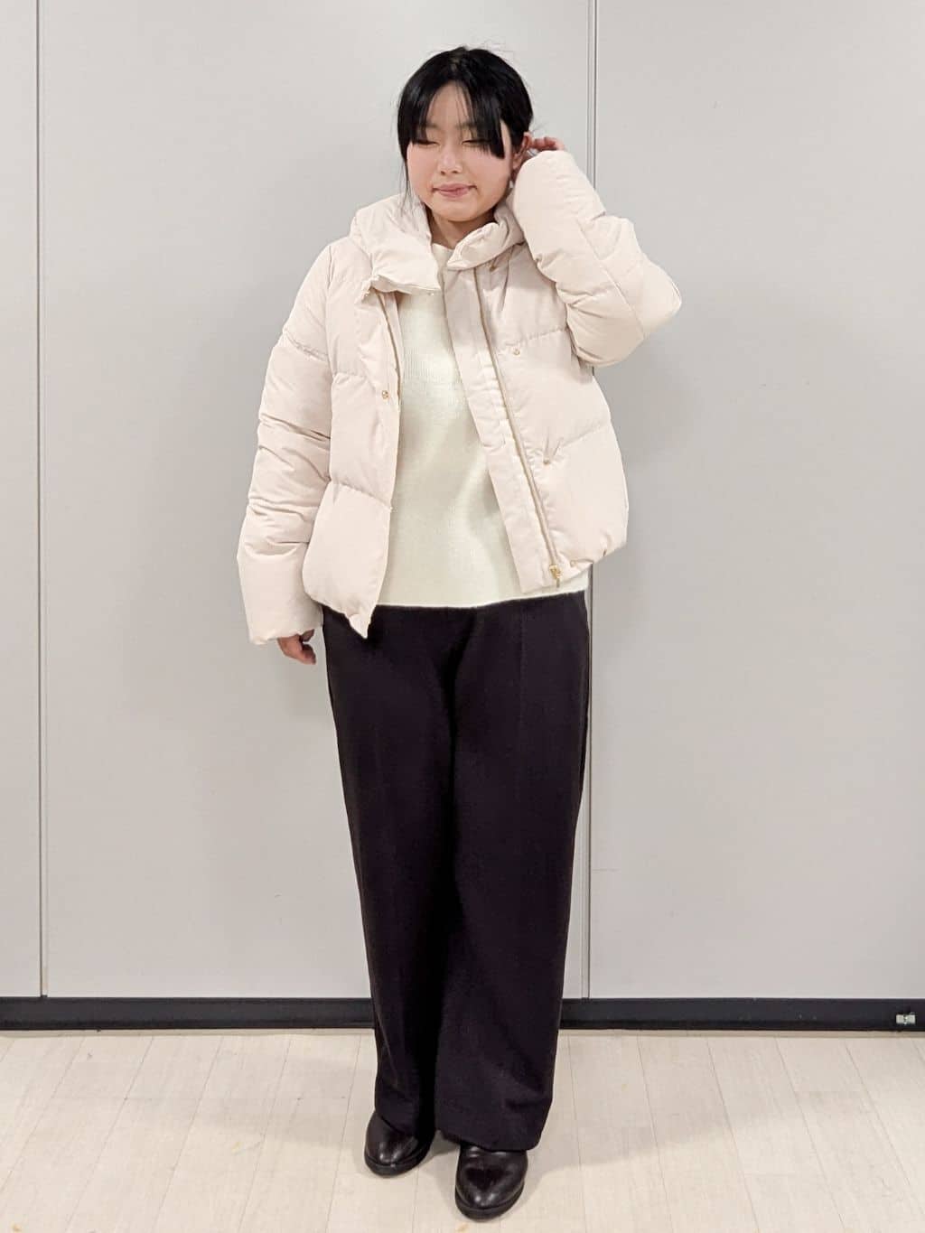 Nonさんの「index｜KAWADAダウンショートコート【撥水／洗濯機OK／静電気防止裏地】《XS～LL》」を使ったコーディネート