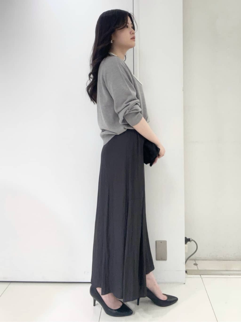 moeさんの「UNTITLED｜【8色展開／コンパクト丈】レーヨン混 コクーンニット」を使ったコーディネート