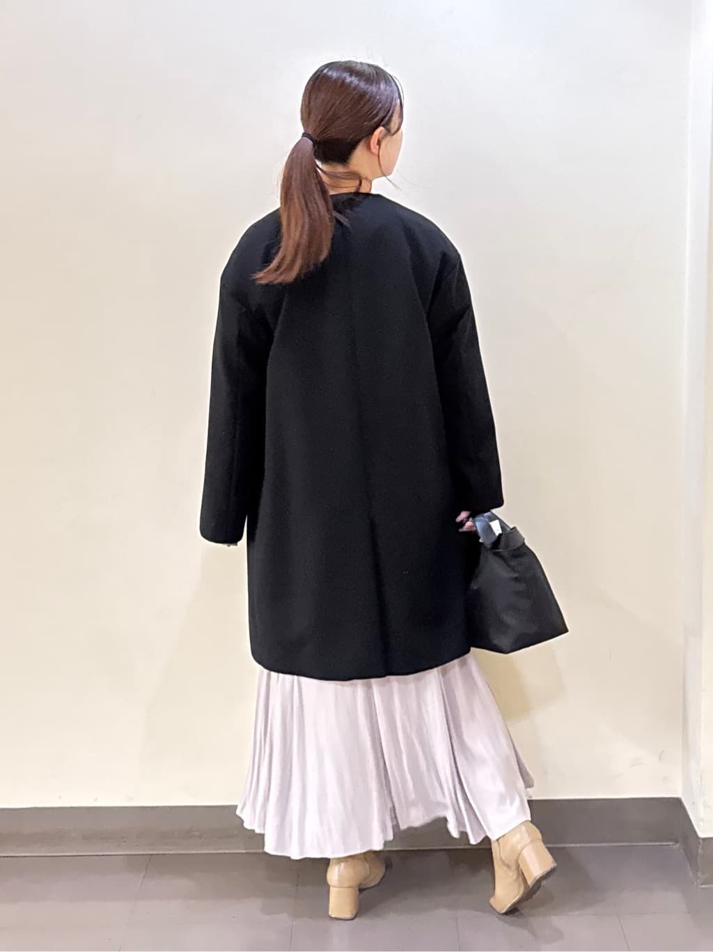 いくみさんの「UNTITLED｜【日本製／通勤／フォーマル】カシミヤ混ノーカラーコート」を使ったコーディネート