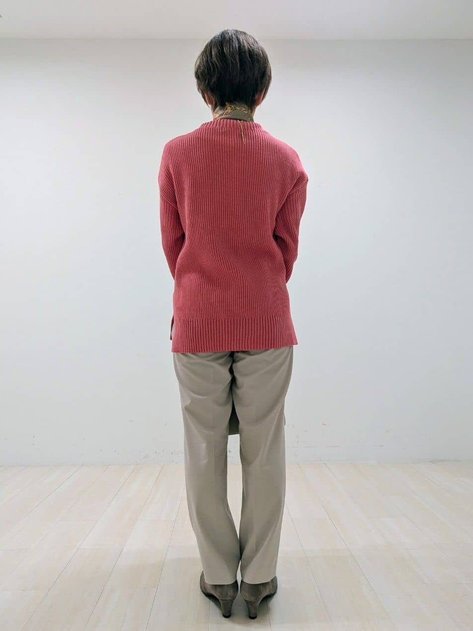nishiさんの「Reflect｜【腰周りカバー／長め丈】モックネックニットプルオーバー」を使ったコーディネート