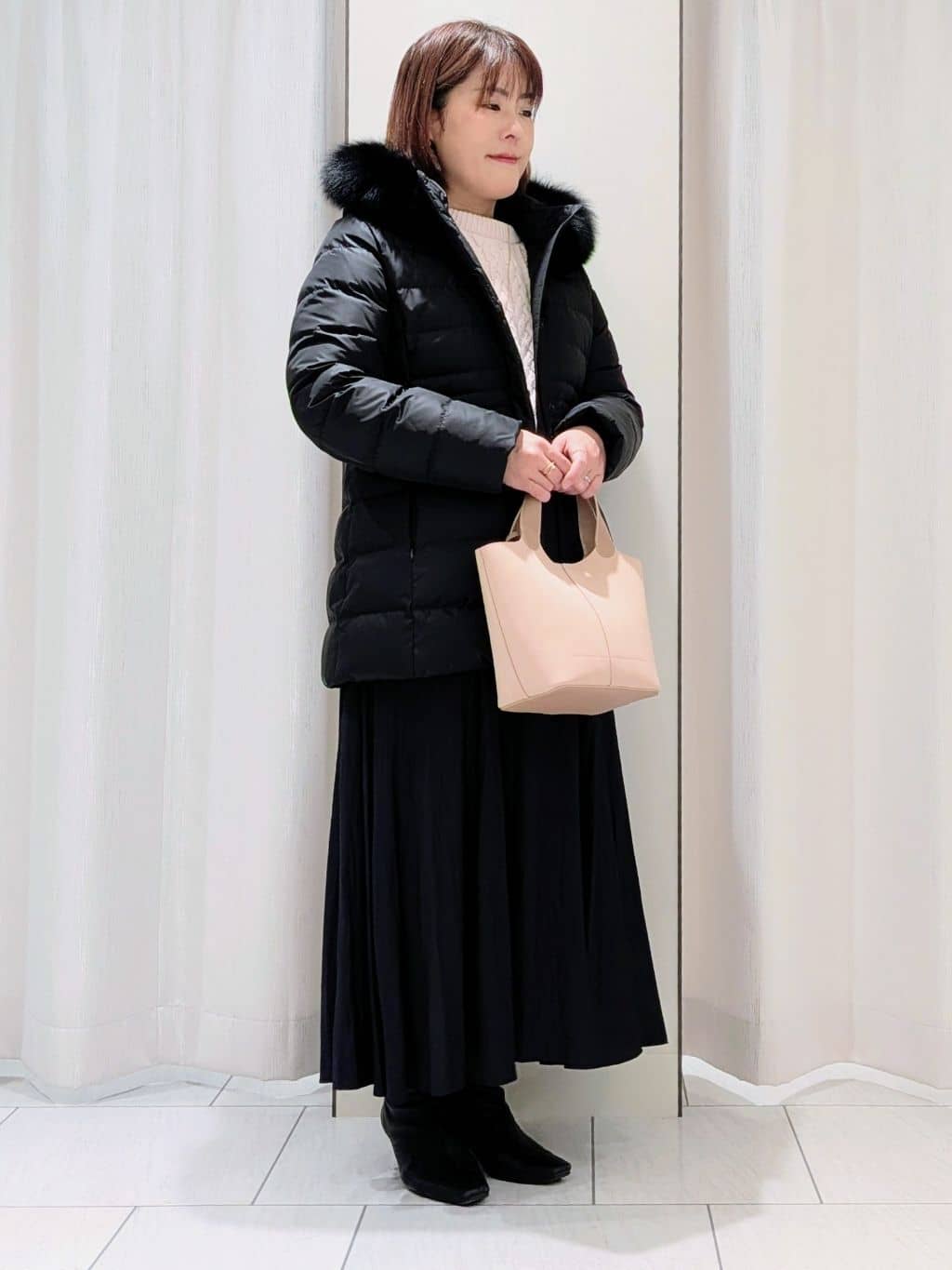 Onumaさんの「UNTITLED｜【洗える】スポンディッシュ ケーブル柄ニット」を使ったコーディネート