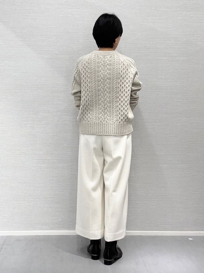 Yukoさんの「UNTITLED｜【洗える】スポンディッシュ ケーブル柄ニット」を使ったコーディネート