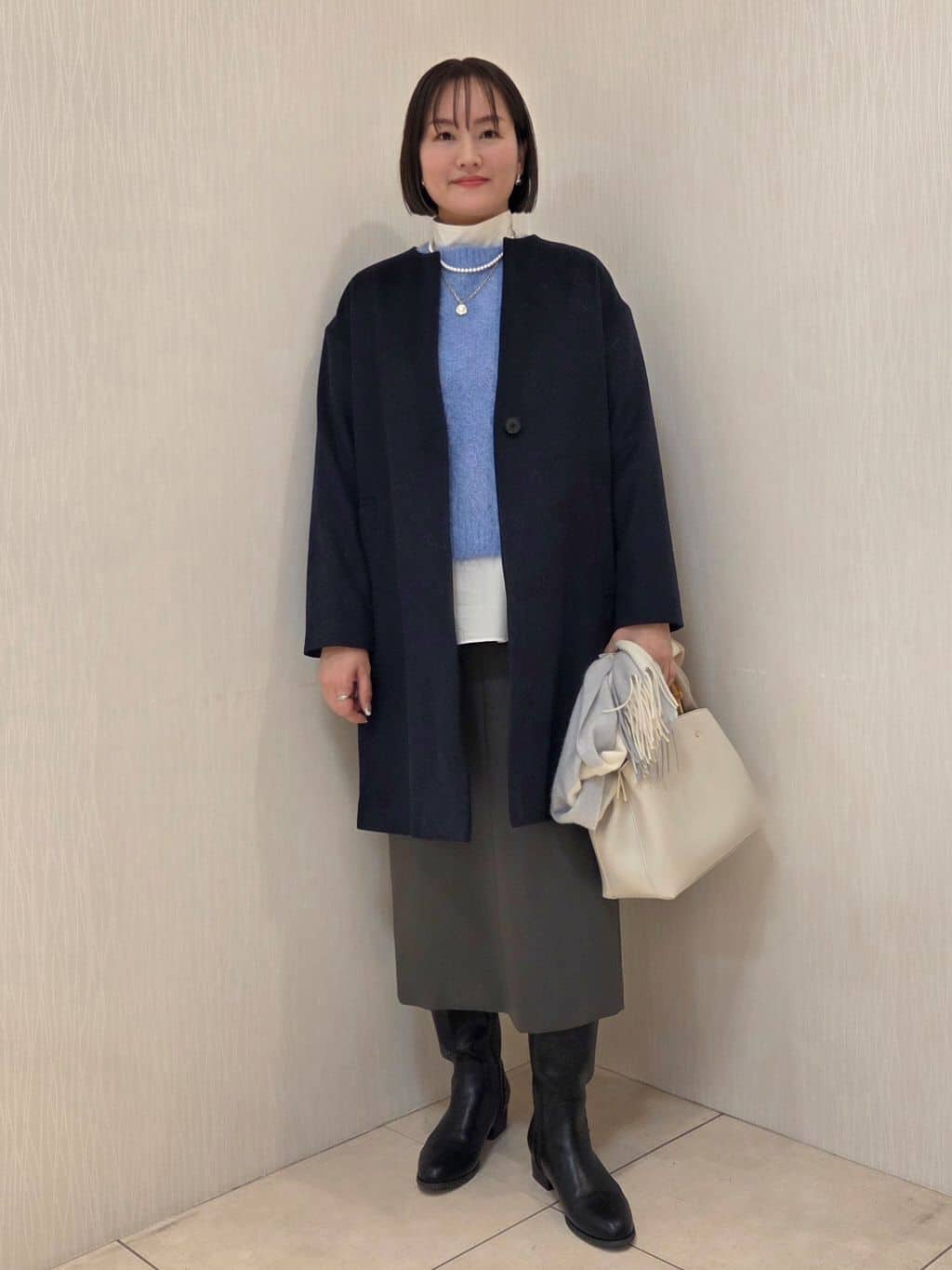 naokoさんの「UNTITLED｜◆【セレモニー/華やか】2WAYボウタイブラウス」を使ったコーディネート