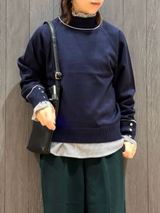 meiさんの「SHOO･LA･RUE｜【洗濯機可/S-LL】きちんと見えする あったか裏起毛ガウチョパンツ」を使ったコーディネート