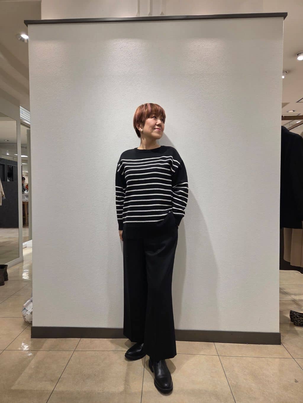yoshiさんの「Reflect｜【腰周りすっきり◎】ワイドクロップドパンツ」を使ったコーディネート