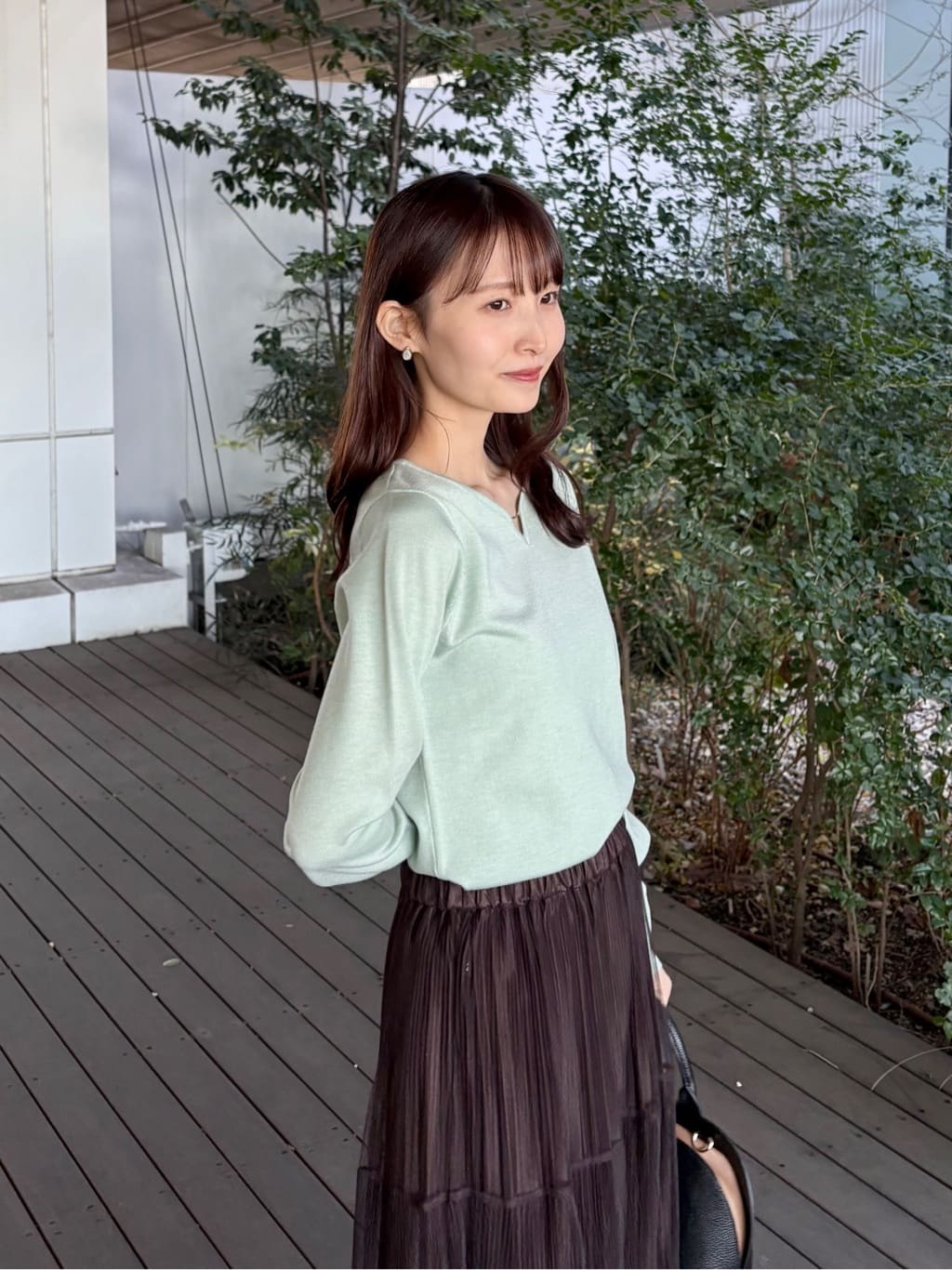 みさかさんの「index｜ゴールドパーツ付きハートネックニット【洗濯機OK】」を使ったコーディネート